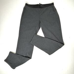 Eileen Fisher Gray Recycled Polyester Herringbone Stretch Knit Skinny Leggings